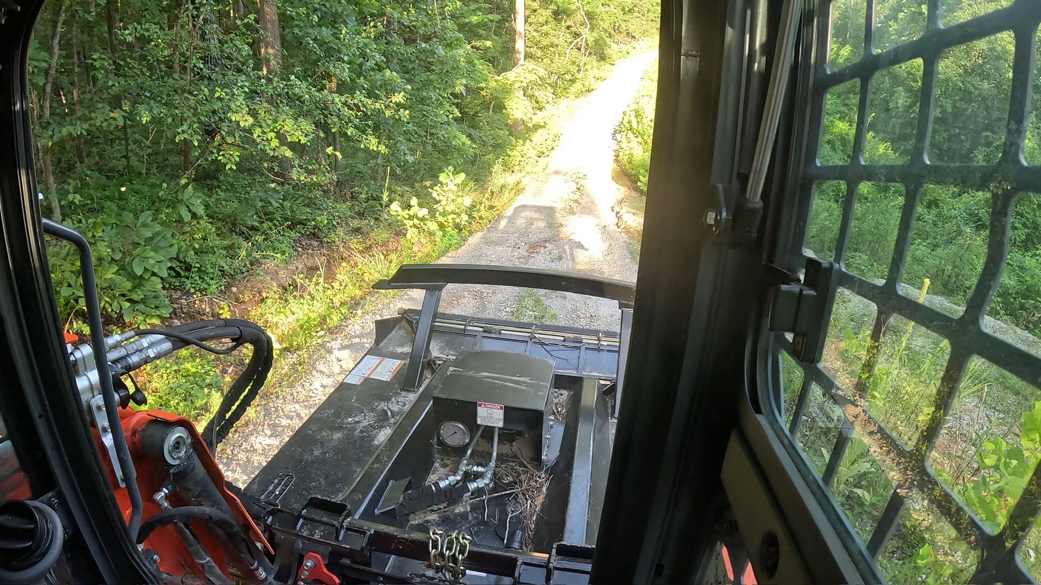Kubota skid steer working on excavation project